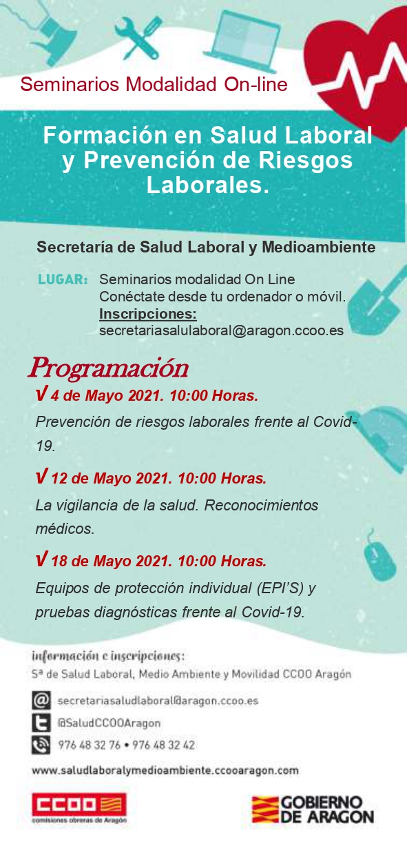 Seminarios Prevención de Riesgos Laborales. Mayo 2021. Seminarios Prevención de Riesgos Laborales. Mayo 2021.